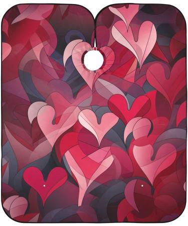 Waterproof Barber Cape - Valentine's Day Heart & Cheetah Haircut Bib for Men & Unisex | Durable Hair Cutting Cape for Professionals - Buy Online on GoSupps.com