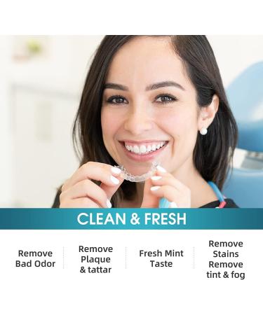 Y-Kelin Retainer & Denture Cleaner Tablets - 120 Count for Dentures Retainers & Mouth Guards | Remove Stains Plaque & Odors | Mint Flavor - Buy Online on GoSupps.com