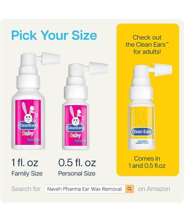 Naveh Pharma Baby Ear Care Bundle: CleanEars Earwax Removal Spray + Otic Guard Ear Infection Spray - Buy Online on GoSupps.com