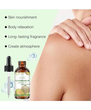 Cucumber Melon Essential Oil with Glycerin Cucumber Fruit Extract Natural Aromatherapy for Body Relaxation and Long-Lasting Fragrance Moisturizing and Soothing Skin Formula 1 Fl Oz - Buy Online on GoSupps.com