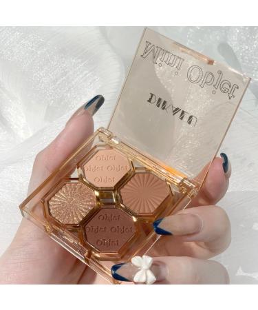 Lacyie Glitter Fard Paupi res 4 Couleurs Scintillant Fard Paupi res Portable Fard Paupi res Glitter Maquillage Paupi res Poudre Longue Dur e Bronzer Stick Girl (C One Size)