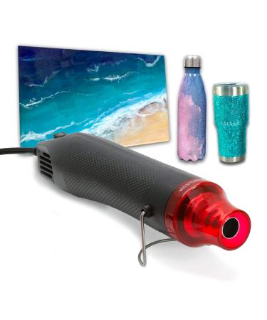 Bubble Removing Tool for Epoxy Resin and Acrylic Art, DIY Glitter Tumblers, Specially-Designed Heat Gun for Making Acrylic Resin Travel Mugs Tumblers to Remove Air Bubbles (Black)