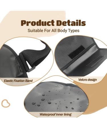 DANLIKT Ostomy Bag Covers 9.45 x 7.48 inch Waterproof Colostomy Bag covers with Adjustable Elastic Fixation Band Hold Ostomy Pouch Men Women Ostomy Supplies Black - Buy Online on GoSupps.com