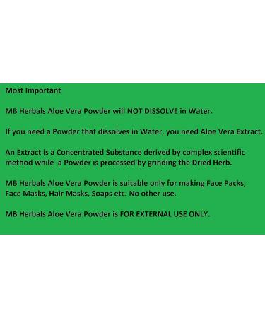 MB Herbals Aloe Vera Powder 100g - Natural Skin Moisturizer & Hair Growth Promoter - Buy Online on GoSupps.com