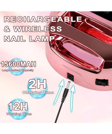 BOMOQING 96W Rechargeable UV LED Nail Lamp Portable Cordless UV Light for Nails with LCD Display Auto Sensor 4 Timer Setting and Smart Sensor Nail Dryer Nail Cure Light with Removable Bottom(Colorful) Purple - Buy Online on GoSupps.com