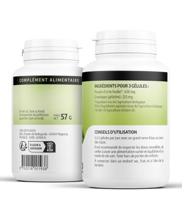 Organic Nettle Leaf 230 mg - 200 Capsules - Ecocert Certified - Orgaliane - Buy Online on GoSupps.com