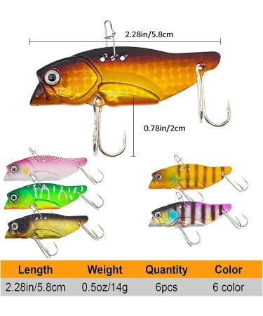 Ghanneey Fishing Spoon Lures 6pcs for Trout, Salmon, Bass, Crappie, Pike - Treble Feather Hooks and Spinner Blades Included - Buy Online on GoSupps.com