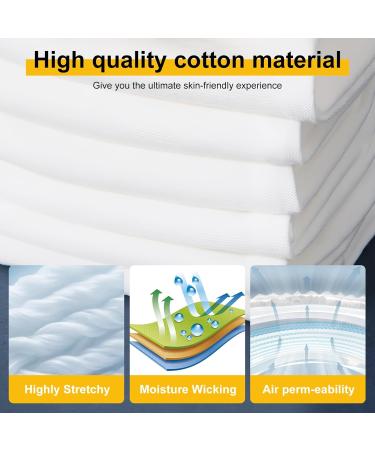 12 Pairs White Cotton Gloves White Gloves 100% Cotton for Kids and Adults Skin Care Eczema & Dry Hands - Buy Online on GoSupps.com