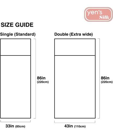 Yens Mulberry Silk Sleeping Bag Liner - Lightweight Breathable Travel Sheet for Hotels, Camping - Grey, 86 X 43 - Buy Online on GoSupps.com