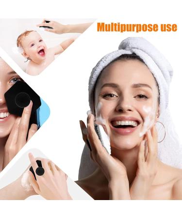 SULIVES Silicone Face Scrubber Brush - Soft Bristle Manual Facial Cleansing Exfoliator for Pores - Skin Care for Men & Women - Bath Shower & Makeup Set (Black) - Buy Online on GoSupps.com
