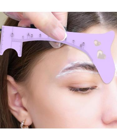 Eyebrow Ruler | Silicone Eyebrow Makeup Mapping Template | Brow Positioning Ruler Makeup Guide Tool Professional Quick Eye Makeup Tool Purple - Buy Online on GoSupps.com