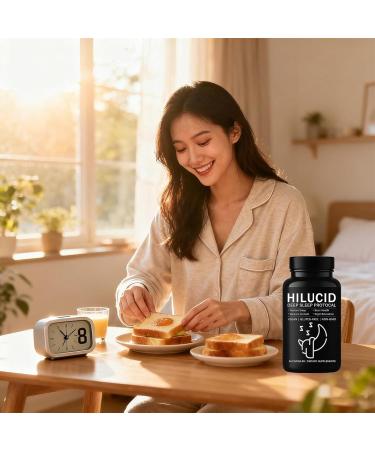 pucges Hilucid Deep Sleep Sleep Support Supplement with Magnesium Glycinate Ashwagandha L-Theanine GABA Balance Cortisol & Night Relaxation 60 Capsules (1) - Buy Online on GoSupps.com