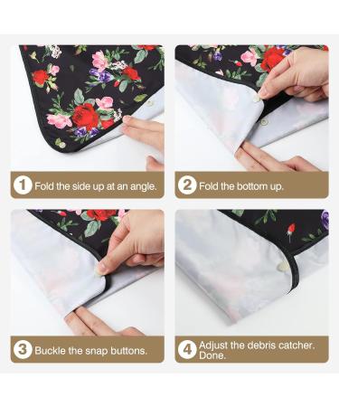 Roylvan 3-Pack Waterproof Adult Bibs - Washable with Push Buttons & Dirt Catchers for Men Women & Seniors - Blue White & Black - Buy Online on GoSupps.com