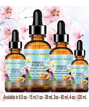 PLUM OIL French 100% Pure Cold Pressed Carrier Oil for Face, Hair, and Body - 1 Fl Oz - Buy Online on GoSupps.com