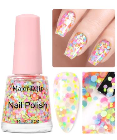 Major Dijit Jelly Nail Polish - Summer Glitter Vegan & Cruelty-Free 0.46 Fl Oz (14ML) - International Shipping Available - Buy Online on GoSupps.com