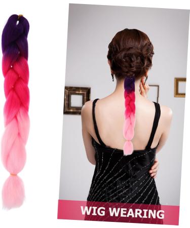 SHERCHPRY purple hair extensions Big Braid Jumbo Braiding Hair Colored Hair Extensions for Braiding Ponytail Braid Braiding Hair Extensions for Women wigs colored Hairpiece headgear giant - Buy Online on GoSupps.com