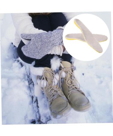 Winter Warm Insoles for Men & Women | Fluffy Thermal Slipper Inserts | Heated Shoe Pads for Outdoor Use - Beige 7.5 - Buy Online on GoSupps.com