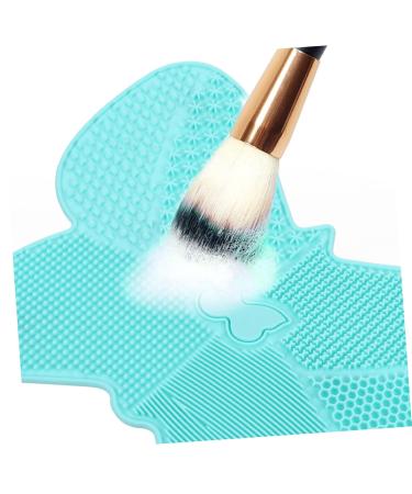 1pc Silicone Scrub Pad & Beauty Tool - Makeup Cleaning Mat & Lip Brush Cleaner | 23x17cm Green - Buy Online on GoSupps.com