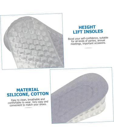 NOLITOY Height Increasing Insoles - 2 Pairs Invisible Shoe Inserts for Men | Shock-Absorption Heel Support Pads | Comfort & Lift 12.3x3.7CM - Buy Online on GoSupps.com