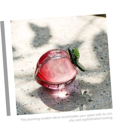 ABOOFAN 4pcs Peach Ornaments Artificial Fruit Peaches Lifelike Peach Figurine Decorative Fruit Prop Room Decor Aesthetic Glass Fruit Figurine Peach Statue Props Crystal Kitchen Cabinet - Buy Online on GoSupps.com