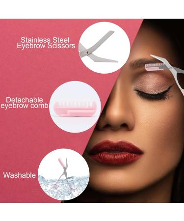 Eyebrow Trimmer Scissors Women with Comb Eyelash Hair Cut Stainless Steel Cut Eyebrows Shaping Tool Precision Eyebrow Scissors Small Detachable Eyebrow Grooming Beauty Tool for Men Women - Buy Online on GoSupps.com