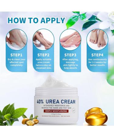 EHIOG Urea Cream 40 for feet hands heels and elbows foot cream with salicylic acid and hyaluronic acid intensive hydration for dry skin 150 g - Buy Online on GoSupps.com