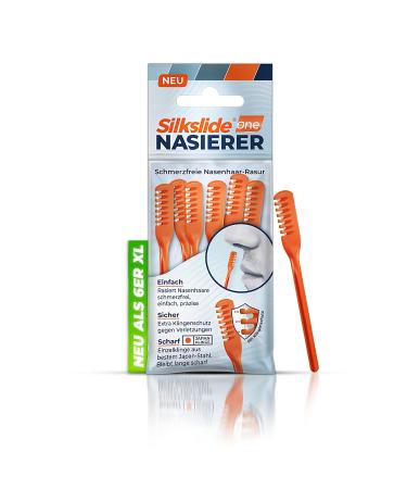 Silkslide nose hair trimmer 6 pieces - nasier nose hair razor for men women with one blade known from the lion cave without electricity |Hygienically produced in de 6 pieces (1 Pack) - Buy Online on GoSupps.com