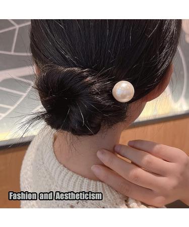 3 Pairs Lovely Artificial Pearl Spiral Hair Pins for Women - DIY Bun Hair Style - Buy Online on GoSupps.com