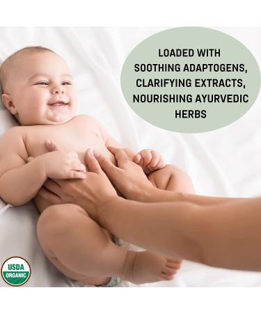 USDA Organic Baby Oil | Natural Adaptogenic Massage Oil with 12 Healing Herbs | Calms Skin Irritations & Fussiness | Fragrance-free - Buy Online on GoSupps.com