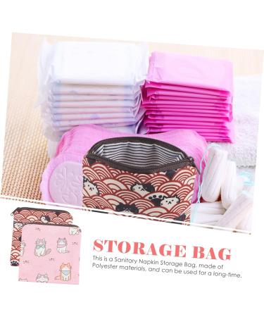 Goohochy 2-in-1 Portable Period Pocket Napkin Organizer | Multifunctional Hygiene Bag for Students | Travel-Friendly Polyester Design - Buy Online on GoSupps.com