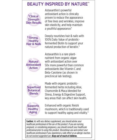 New Chapter Hair Skin & Nails Vitamins with Fermented Biotin+astaxanthin Vegetarian Capsule 30 Count (Pack of 1) - Buy Online on GoSupps.com