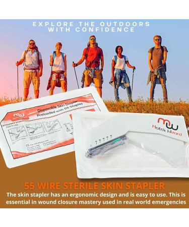 Sterile Suture Thread with Needle Disposable Skin Stapler & Bandage Tape Combo Pack - First Aid Survival Kit for Emergency, Camping, and Trauma Training - Buy Online on GoSupps.com