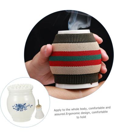 Clispeed Porcelain Moxibustion Device | Portable Body Massage Tools & Moxa Burner - Enhance Wellness with Quality Care - Buy Online on GoSupps.com