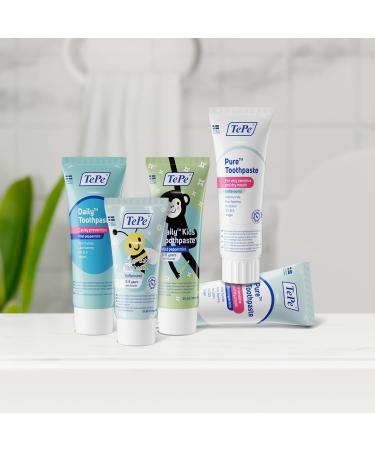 Dentifrice TePe Daily Baby sans parfum 0-6 ans dentifrice au fluor pour un usage quotidien pr vention des caries taux de fluor adapt l' ge. - Buy Online on GoSupps.com
