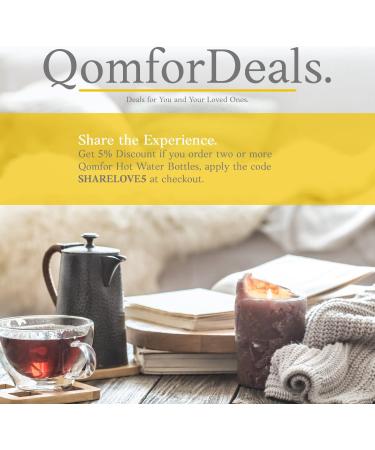 Premium Soft Knitted Cover Hot Water Bottle - 1.8l Large Capacity for Pain Relief and Cosy Nights - Great Gift for Women (Black) - Buy Online on GoSupps.com