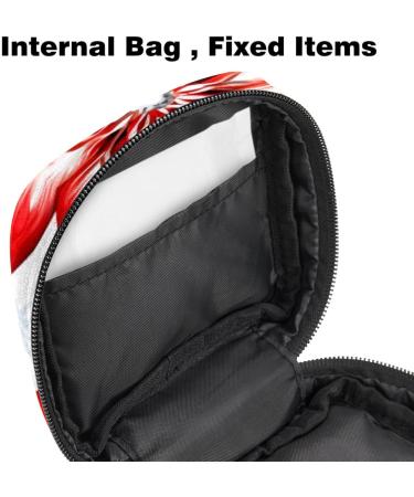 Muoooum Merry Christmas Pattern Women's Period Pocket Holder | Teens & Women | Menstrual Cup & Quiet Pad Storage | Color 7 | 4.7x6.6 in - Buy Online on GoSupps.com