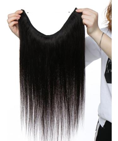 22" One Piece Wire in Human Hair Extensions #1B Natural Black (75g) - Buy Online on GoSupps.com