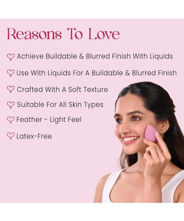 Buy Satin Purple Makeup Beauty Sponge Blender - Perfect for Foundations & Face Powder | International Shipping - Buy Online on GoSupps.com