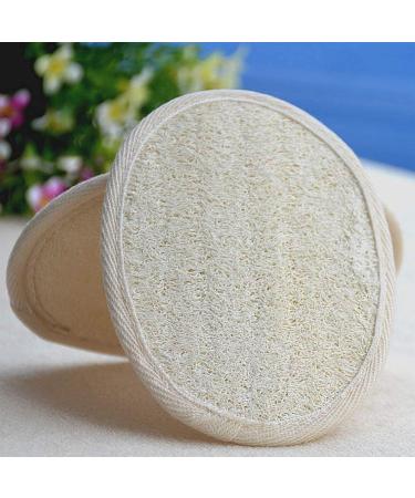 Exfoliating Natural Loofah Sponge Pad Scrubber for Men and Women - Beige | 1pc - Buy Online on GoSupps.com