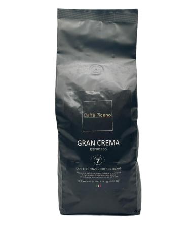 Caff Piceno Gran Crema Whole Bean Espresso 1KG - 2.2 lbs Intensity 7 Made in Italy