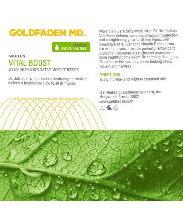 Vital Boost Evening Facial Moisturizer with Organic Red Tea Extract | Hyaluronic Acid Jojoba Oil & Gooseberry | Brighten & Even Skin Tone for Radiant Glow | 0.5 Fl Oz (Pack of 1) - Buy Online on GoSupps.com