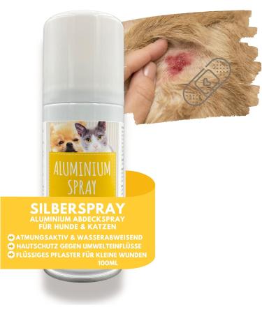 Silver Spray for Animals | Wound Healing & Protection for Dogs Cats & Pets | 100ml Aluminum Wound Disinfectant Spray - Buy Online on GoSupps.com