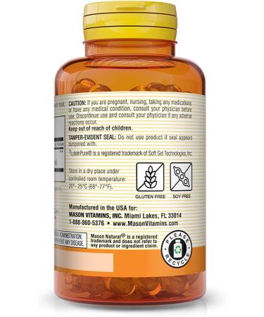 MASON NATURAL Lutein 20 mg with Vitamin E - Healthy Vision and Eye Function Supports Eye Health 30 Softgels - Buy Online on GoSupps.com