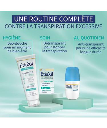  Etiaxil ETIAXIL - Deodorant deodorant - Excessive sweating treatment - Armpits - Sensitive skin - Roll-on - 4 day effectiveness -15 ml - Pack of 3 - Buy Online on GoSupps.com