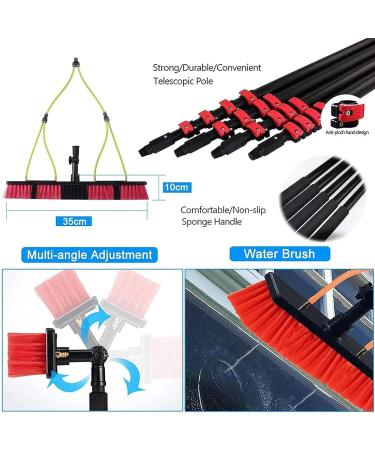 Window Cleaning Pole Water Fed Telescopic Brush Extendable Cleaner Conservatory Roof for Photovoltaic Panel Cleaningtrucks Windows (Color : 9m) (6m) - Buy Online on GoSupps.com