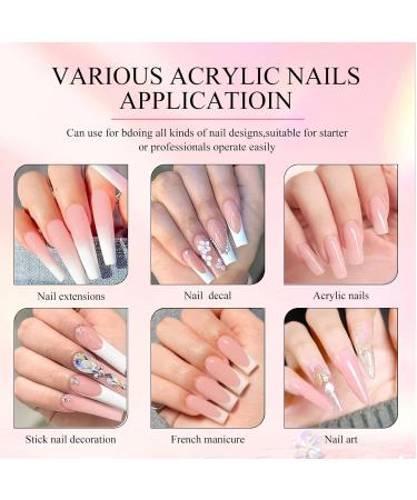 Clear Acrylic Nail Powder 120g for Professional 3D French Manicure & Nail Art - High-Quality Polymer for Extensions & Carving - Buy Online on GoSupps.com