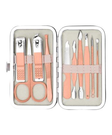 Nail Clipper set  Tuecota 10 in 1 Stainless Steel Nail Manicure Kit  Nail Care Kit  Manicure Set  Womens Mens Grooming Kit  Professional Manicure Pedicure Kit