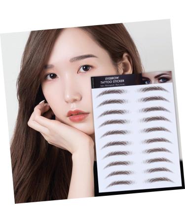 Angoily 4pcs Eyebrow Stickers Makeup Stickers Fake Eyebrow Imitation Eyebrow Make up Makeup Tools 3d - Buy Online on GoSupps.com