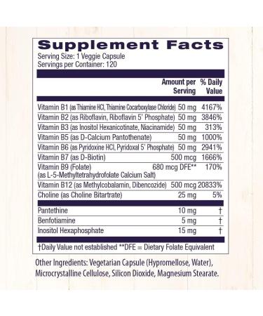 Healthy Origins Coenzymated B-Complex - Supports Brain Health - 120 Veggie Capsules - Buy Online on GoSupps.com