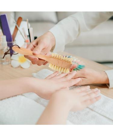 Takavu Nail Brush - Pure Boar Bristles Dual-Sided Natural Wood Handle for Manicure & Pedicure Care - Buy Online on GoSupps.com